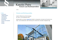 Desktop Screenshot of kanzleipetry.de